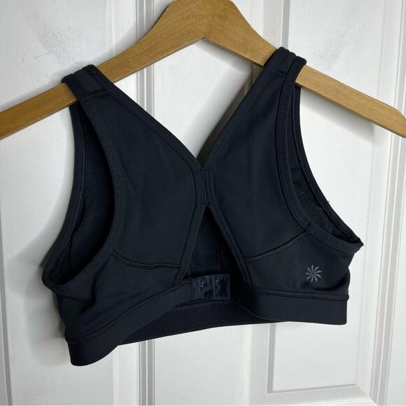 Athleta Black Sculptek Back Cut Out Medium Support Sports Bra Size XS - Picture 3 of 8